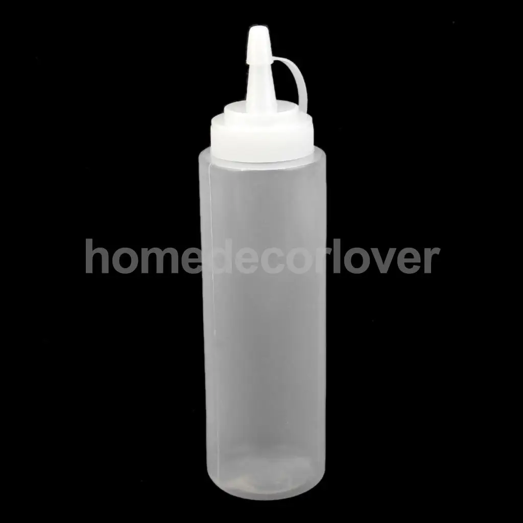 8 унций прозрачная пластиковая бутылка-пульверизатор приправ кетчуп горчичный диспенсер w/cap кухонные инструменты