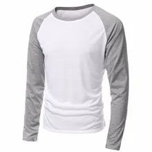 2019 Spring Brand Clothing Men's Long Sleeve Round Neck T-shirts Casual Baseball Tshirt Men Raglan Tee Streetwear Plus Size 4XL plus crisscross neck raglan sleeve leopard tee