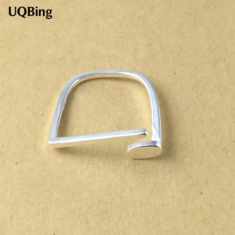 Free Shipping 925 Sterling Silver Rings 925 Geometric Open Rings Jewelry anillo de plata anello