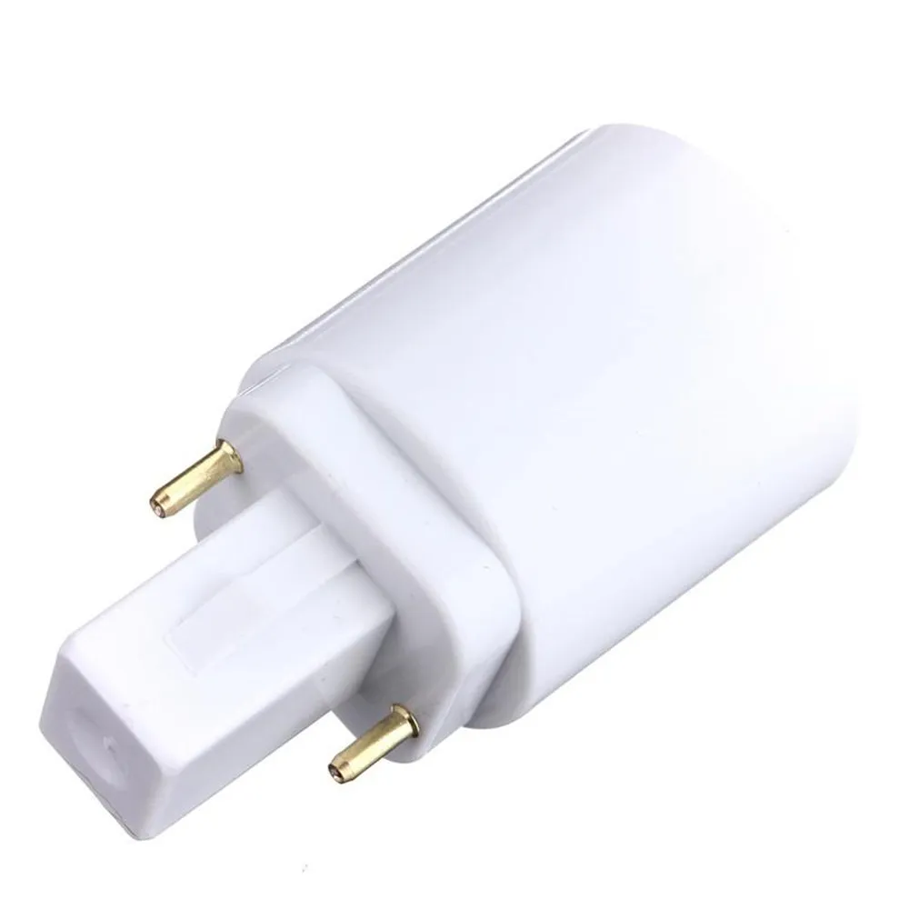 5X Белый ABS светодиодный G24 к E27 адаптер гнездо галогенные CFL светильник лампа база конвертер адаптер g24 держатель лампы адаптер 2pin 85-265 в