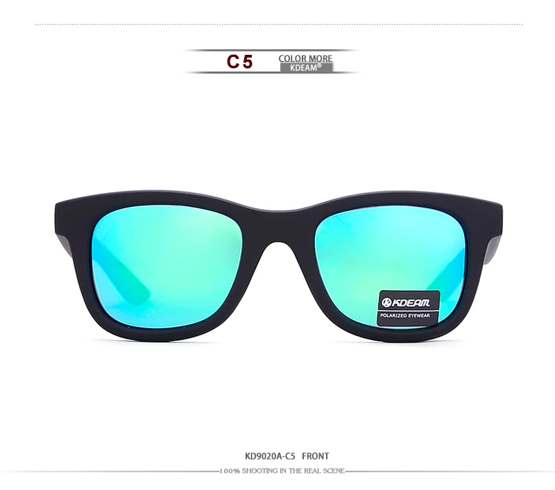 Мужские винтажные солнцезащитные очки KDEAM, минималистичные поляризационные очки с линзами 49 мм, темные очки для любого типа лица, CE