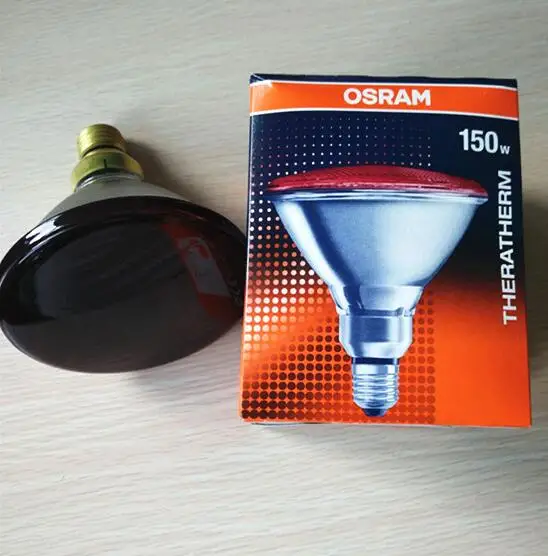 

OSRAM 150W infrared lamp,THERATHERM DE LUXE PAR38 RED THERA RED DL 150W 240V E27 bulb