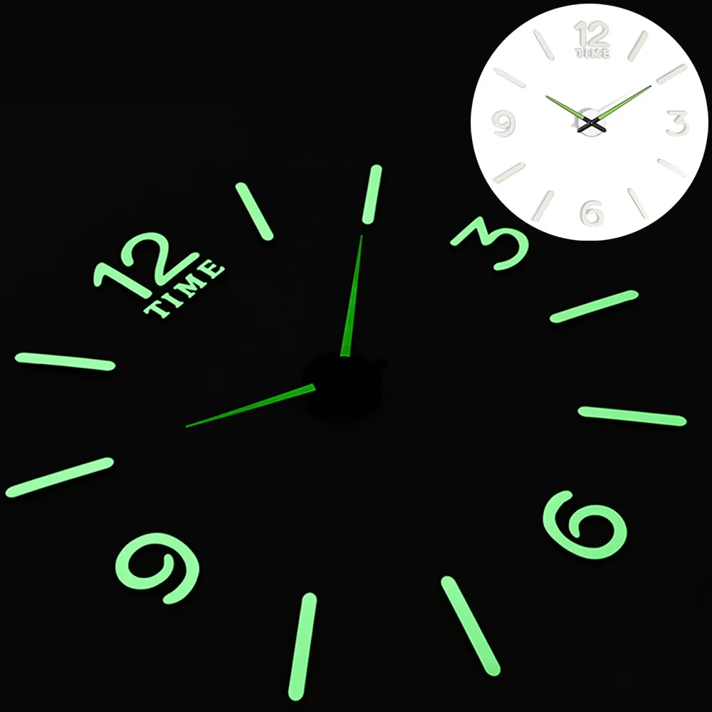 Светящиеся Настенные часы большие Luminova Horloge 3D сделай сам акриловые зеркальные