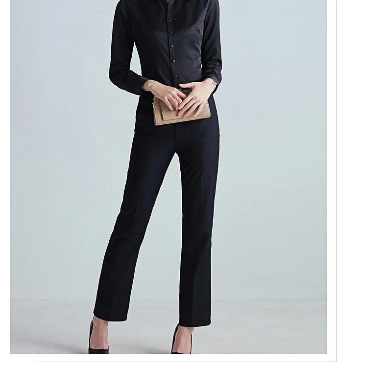 Рабочие брюки плюс размер деловые штаны для женщин Офисная Леди Стиль рабочая одежда прямые брюки женская одежда Бизнес дизайн