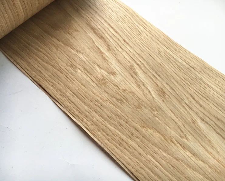 

L:2.5Meters/pcs    Wide:200mm Thickness:0.2mm Natural white oak veneer pattern speaker furniture veneers