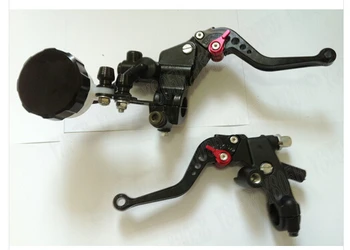 

Brake Clutch Master Cylinder Set Kit Reservoir Lever Universal 7/8" Handlebar 22MM Handle bar Black