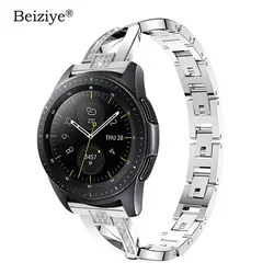 Beiziye 22 мм Алмазный Нержавеющая сталь часы ремешок для samsung Galaxy часы 46 мм Шестерни S3 Frontier/S3 Классический роскошный металлический браслет