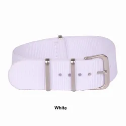 Durable Waterproof Nylon Watch Strap - Army Sport Design - 24mm (White)