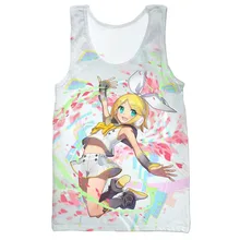 Вокалоид Хацунэ Мику 3D Печатный Топ на бретелях для мужчин модный крутой летний топ на бретелях для работы Мужские Женские топы на бретелях