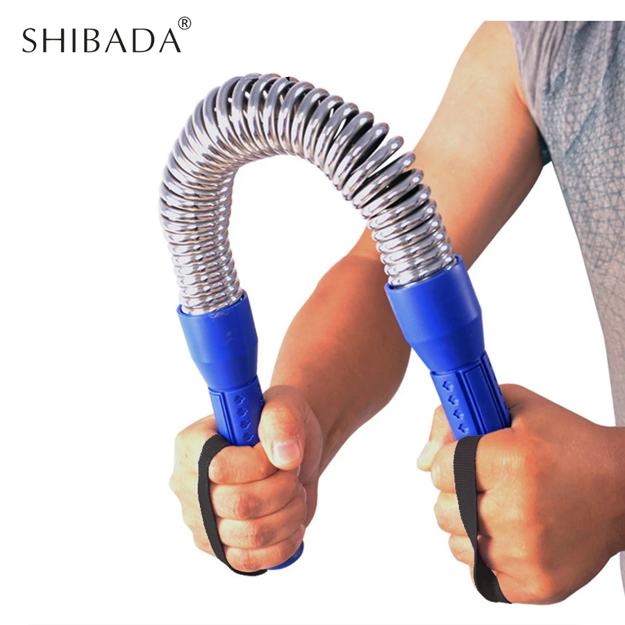 

SHIBADA Power Twister Bar for Upper Body Arm Strengthening Gym Springs Non-Slip Plastic Handle Workout Fitness Equipment
