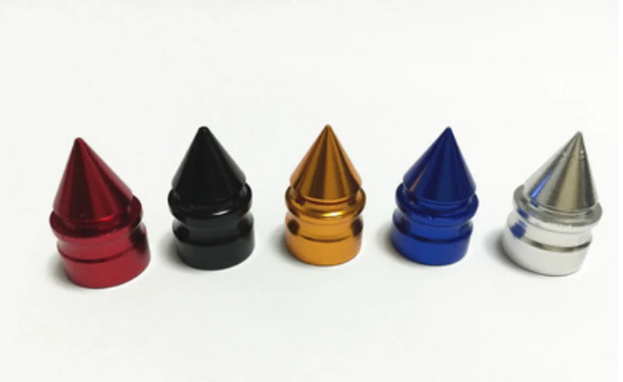

by dhl or ems 500pcs aluminum short spike colorful car tire valve caps,novelty car wheel valve stems and cap.air dust cap