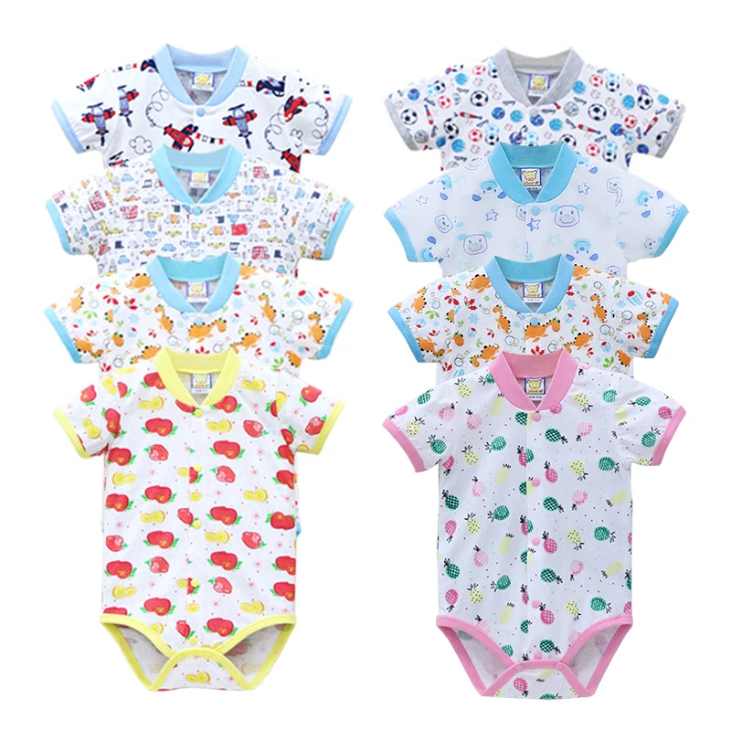 Детское боди из натурального хлопка с коротким рукавом и пуговицами|baby bodysuits|baby