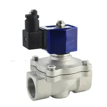 3/8-1 Электрический электромагнитный клапан из нержавеющей стали с низким энергопотреблением, Соленоидный клапан с водяным паром/газом AC220V 110V DC24V DC12V