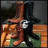 Figura a escala 1/6 para hombre, zapatos, botas largas, modelo sólido interior con pies para cuerpo de figura de acción de 12 pulgadas, juguete ► Foto 3/5