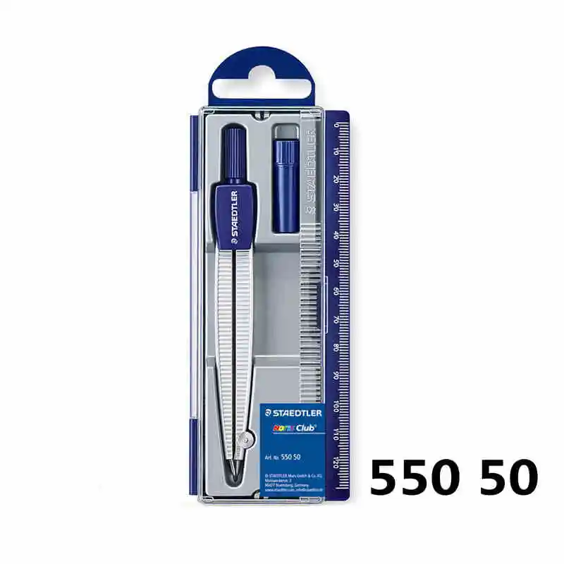 Staedtler Noris Club 550 50/55/60 школьная набор компасов со свинцом, универсальный адаптер составление механический инструмент - Цвет: 550 50