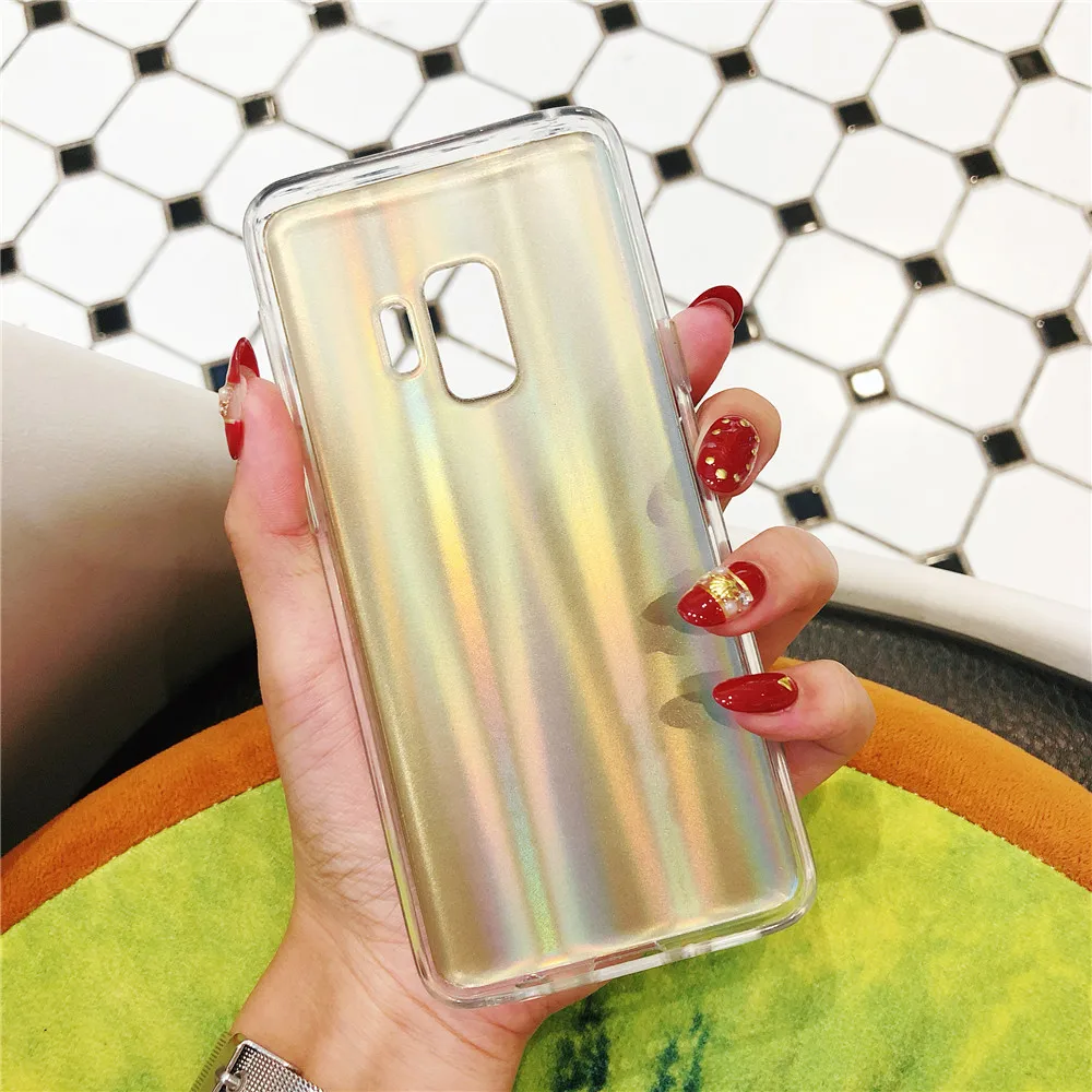 Case For Samsung Galaxy S9 S8 Plus Note 8 A3 A5 2017 Cover Aurora Colorful Glitter Soft Case For Samsung J2Pro J4 J6 2018 A6 A8  (23)
