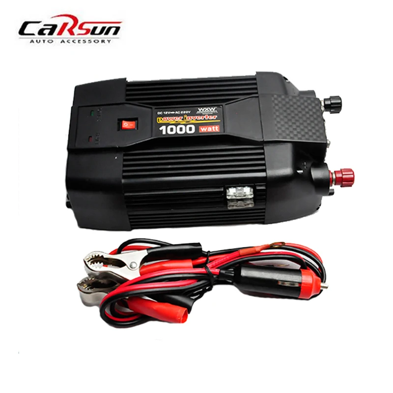 

1000W Car Power Inverter DC 12V To AC 220V Modified Sine Wave Power Inverter With Cigarette Lighter For Cars Grid Tie Inverter