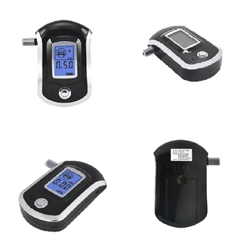

5pcs/ 2019 NEW Hot selling fashion Professional Mini Police Digital LCD Breath Alcohol Tester Breathalyzer AT6000 Free shipping