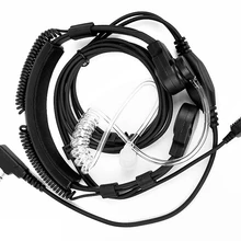 5xflexible горло Mic PTT Акустическая воздушной трубки гарнитуры Динамик для Kenwood PUXING двухстороннее радио HYT TC286/386 /2685/3865/6685/278