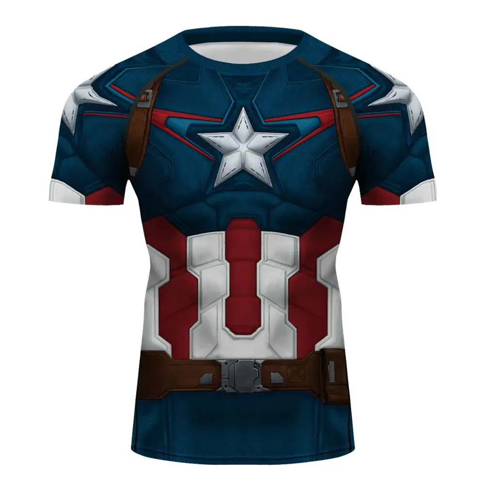 Футболка с принтом Rashguard на заказ мужские компрессионные трико супергероя для