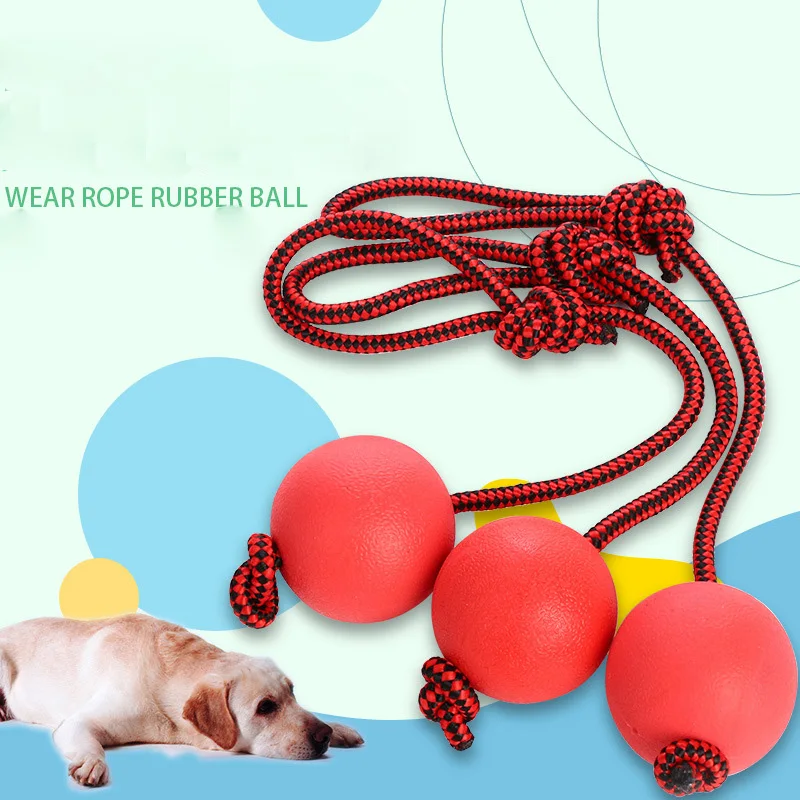 Solid Rubber Dog Chew Toys For Small Dogs Training Ball Tooth Cleaning