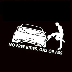 Забавная наклейка No Free Rides для окна бампера кузова автомобиля украшение 20*8