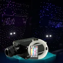 16 Вт RGBW дистанционный музыкальный Режим светодиодный волоконно-оптический Звездный потолочный светильник комплект 2 м 0,75 мм оптический кабель Оптическое волокно светящееся