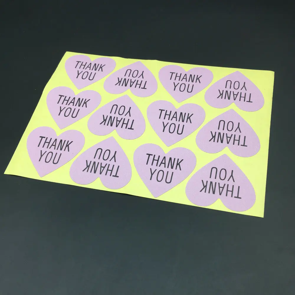 180 Pink Thank You Stickers Envelope Seals Sticker 3 8 X 3 5cm in 