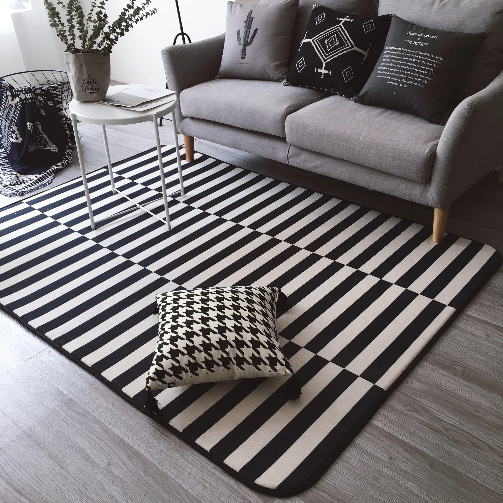 145X195 см, черный/белый ковер и ковры для гостиной, дома, спальни, журнальный столик, напольный коврик, детский игровой ковер в полоску