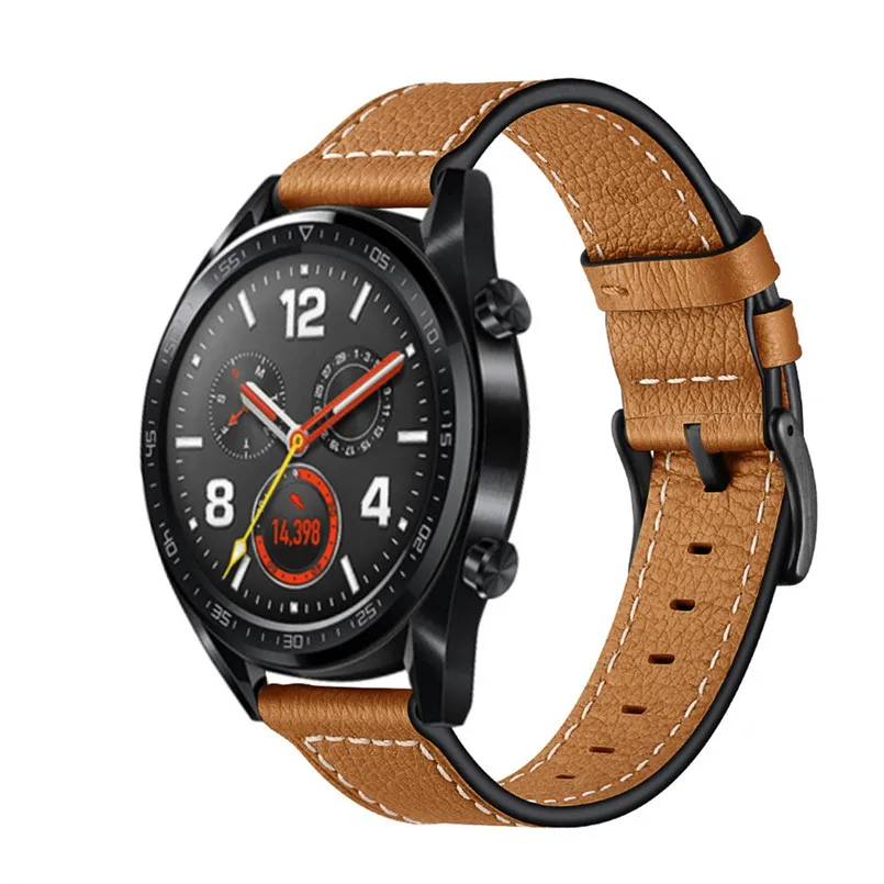 Replacement Strap Genuine Leather Watch Band WristStrap For Huawei Watch GT Honor Watch Magic 22mm 5.5-8.0 inch 40AP1919