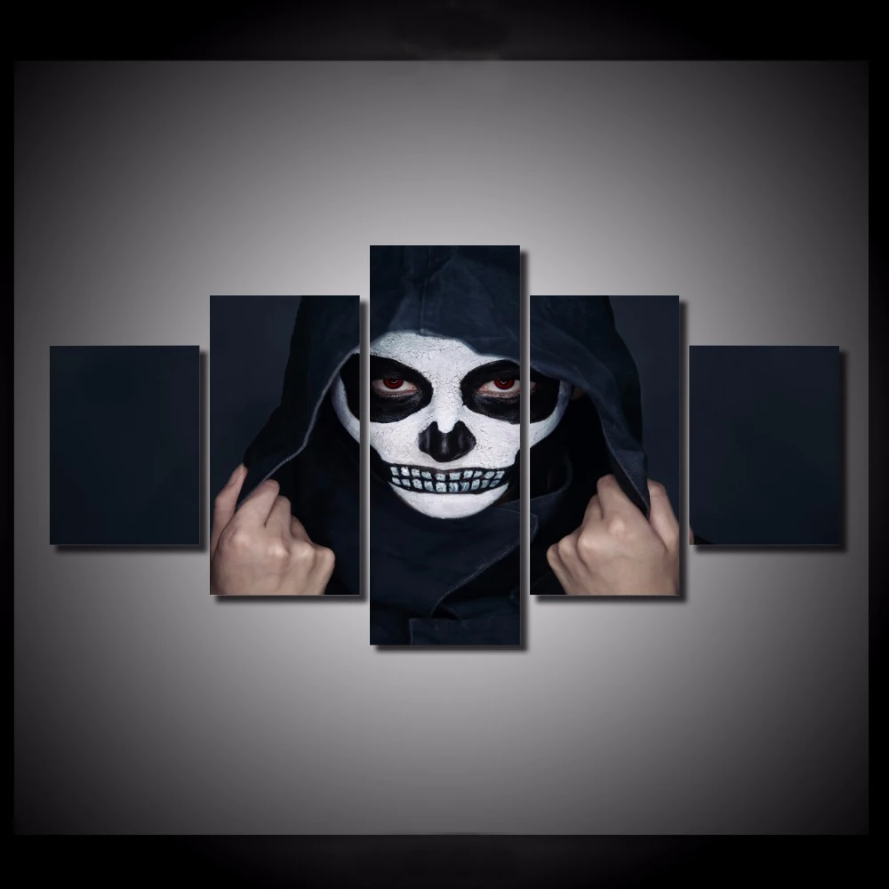 5 Pieces/set sugar skull Wall Art Paintings Picture Print on Canvas for