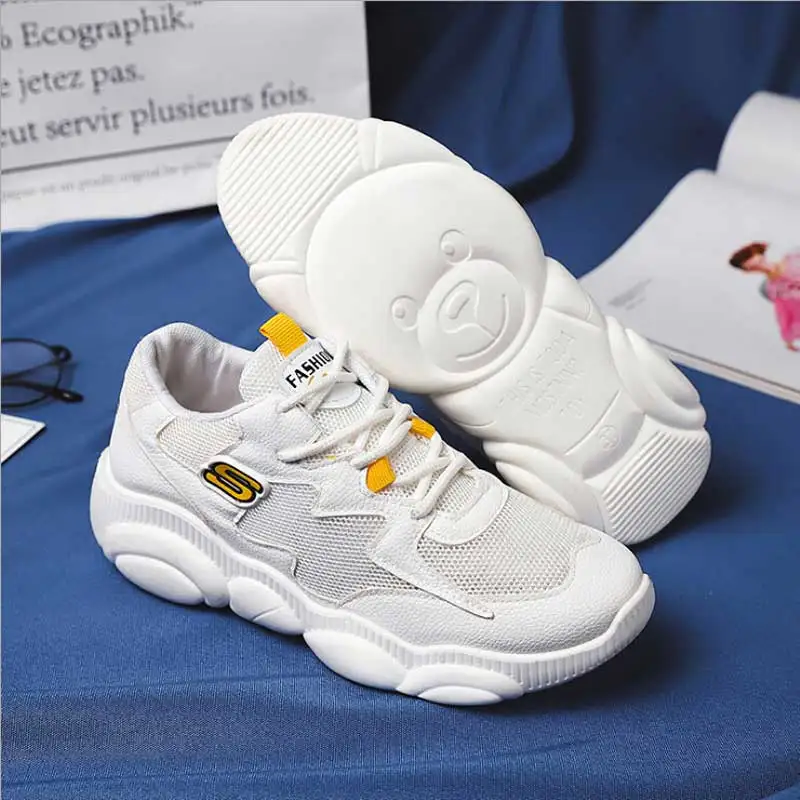 

Women Sneakers 2019 Spring Ladies Fashion PU Mesh Patchwork Comfortable Runing Shoes Female Walking Shoe Leisure Sports Shoes