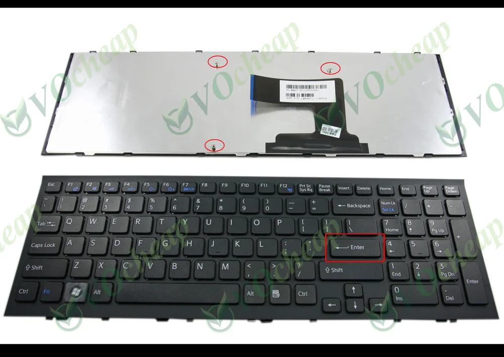 

original New US Laptop keyboard for Sony Vaio VPC-EL VPCEL VPC EL PCG-71C11L PCG-71C12L Black - V116630A 148968711 90.4MQ07.S01