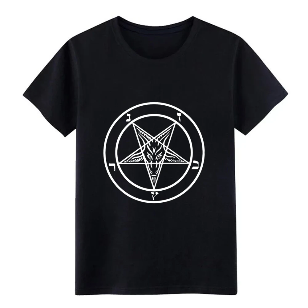 pentagram baphomet t shirt Printing Short Sleeve S-3xl Normal Cute Comical Spring Autumn Family | Мужская одежда