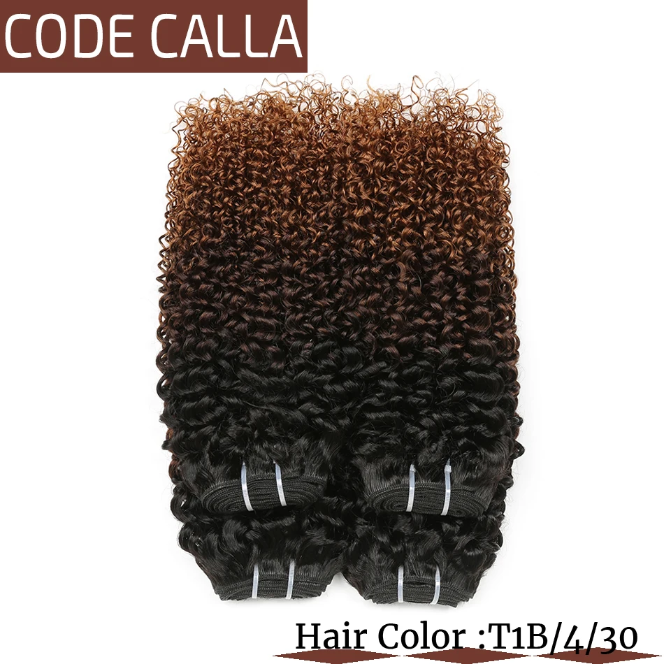 Malaysian Remy Kinky Curly Hair Bundles Ombre Blonde Bundles Weft Hair 100% Human Hair Extensions T