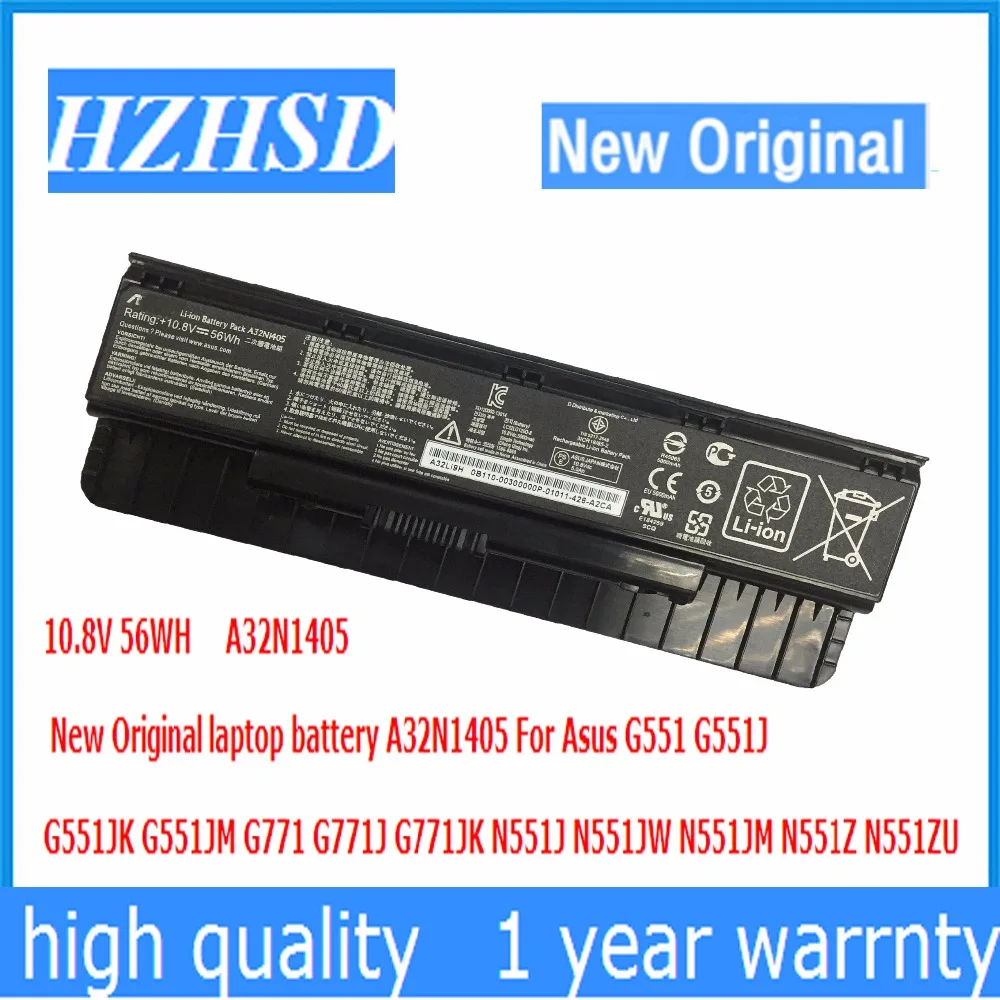 Цена 10,8 V 56WH новый оригинальный A32N1405 ноутбук батарея A32N1405 для Asus G551 G551J G551JK G551JM G771 G771J G771JK N551J N551JW