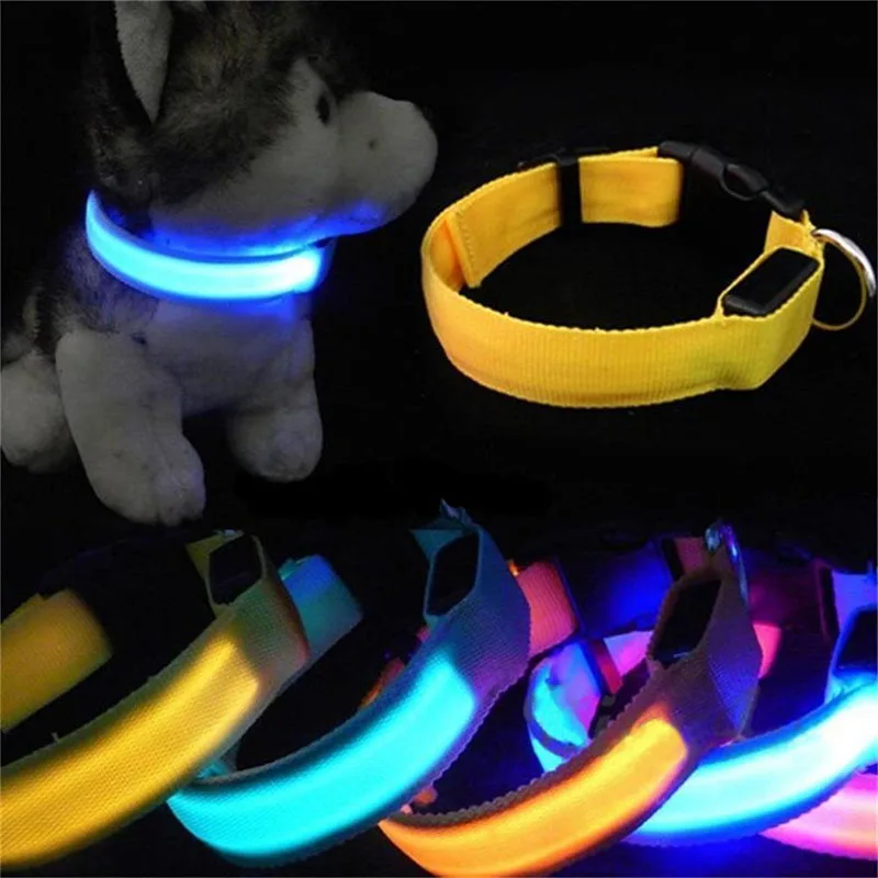 New lights Cool Colorful Pet Dog Collar Night Safety LED Light up