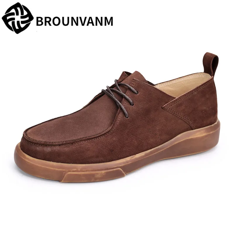 

Leisure Shoes Male Cowhide Business Casual Shoes Retro Men Dress Shoes Spring Autumn designer shoes men luxury Genuine Leather