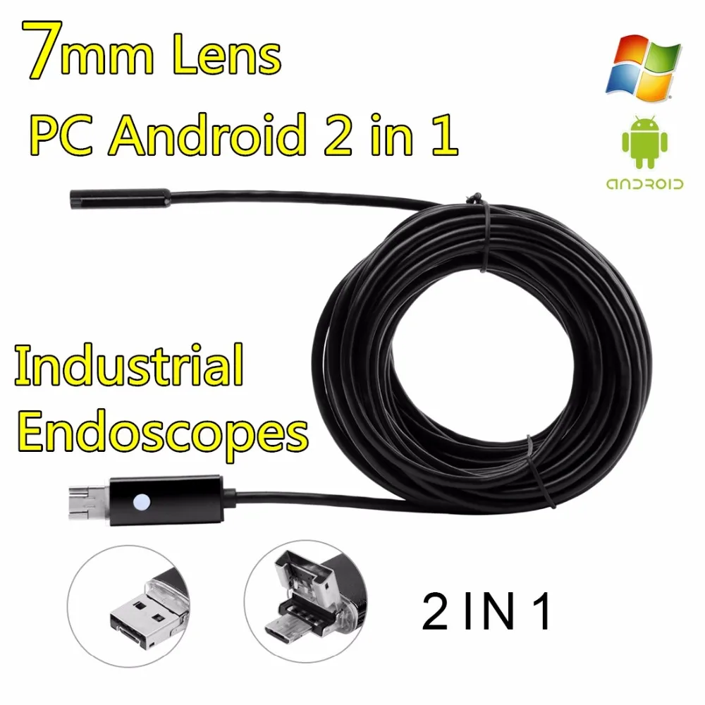 Endoscope PC Android 2in1 7mm Lens