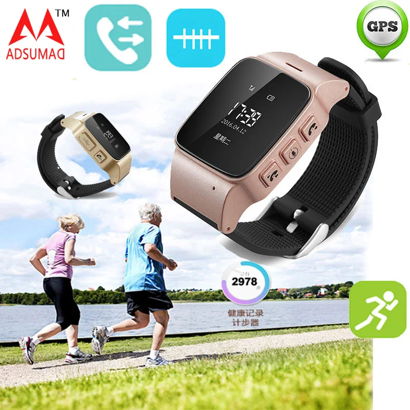 smart phone watch Elderly GPS Tracker Google Map SOS Wristwatch