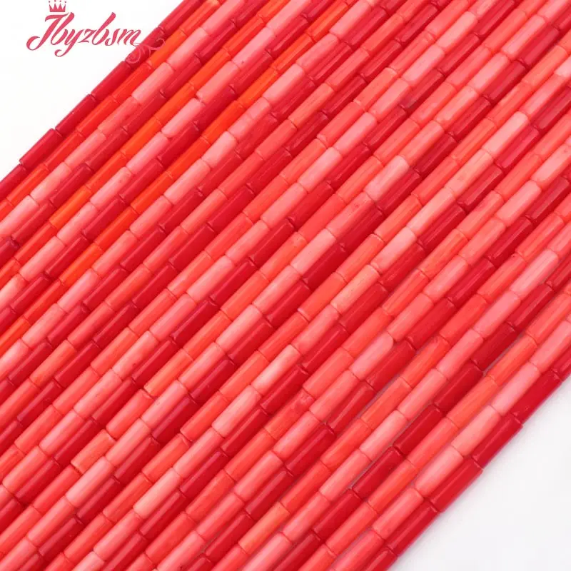 

3x9mm Smooth Column Coral Beads Natural Stone Beads For DIY Necklace Bracelets Eaaring Pandant Jewelry Making 15" Free Shipping