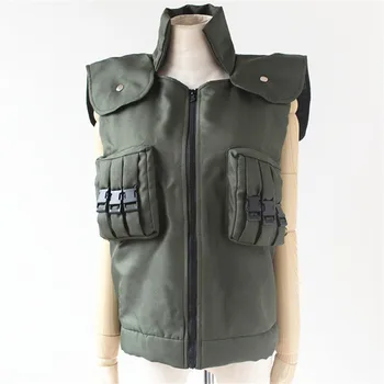 

Halloween Party New Hot Sale Japanese Anime Naruto Cosplay Costumes Hatake Kakashi Unisex Vest Garment and Hatake Kakashi wig