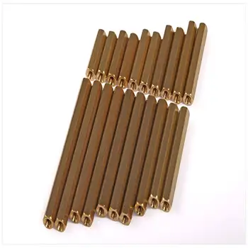 

100pcs Hollow copper pillar M3 PCB mounting posts Hexagonal pillars M3*4/5/6/8/10/11/12/13/14/15-60 double pass