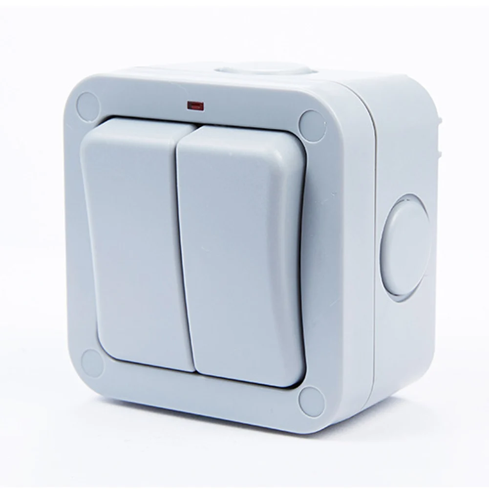 

Eco-friendly IP66 Waterproof Outdoor Indoor With Indicator Accessory Weatherproof Bathroom Switch Flame Retardant Garden Home