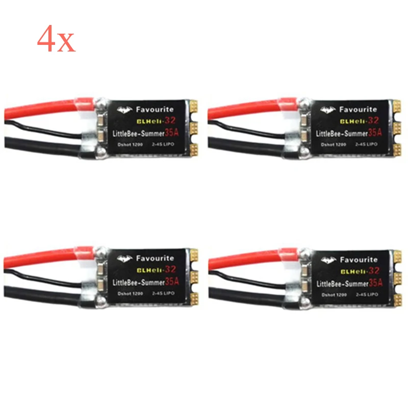 Любимый FVT LittleBee Лето 35A 2-4S BLHeli_32 Dshot1200 бесщеточный ESC для RC Мультикоптер моторная