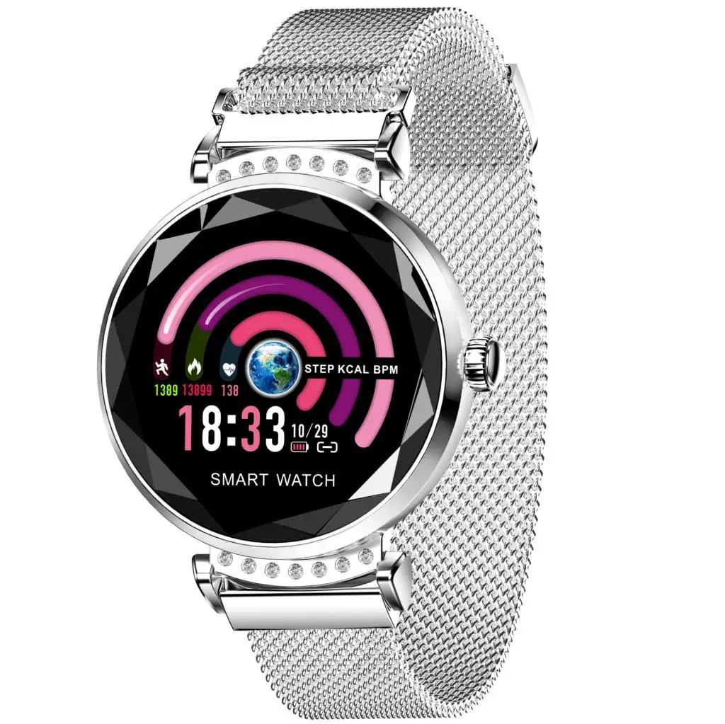 696 T88 Смарт-часы для женщин, браслет, измеритель пульса, кровяное давление, шагомер, водонепроницаемый фитнес-трекер, умный браслет, ремешок - Цвет: H2 Silver
