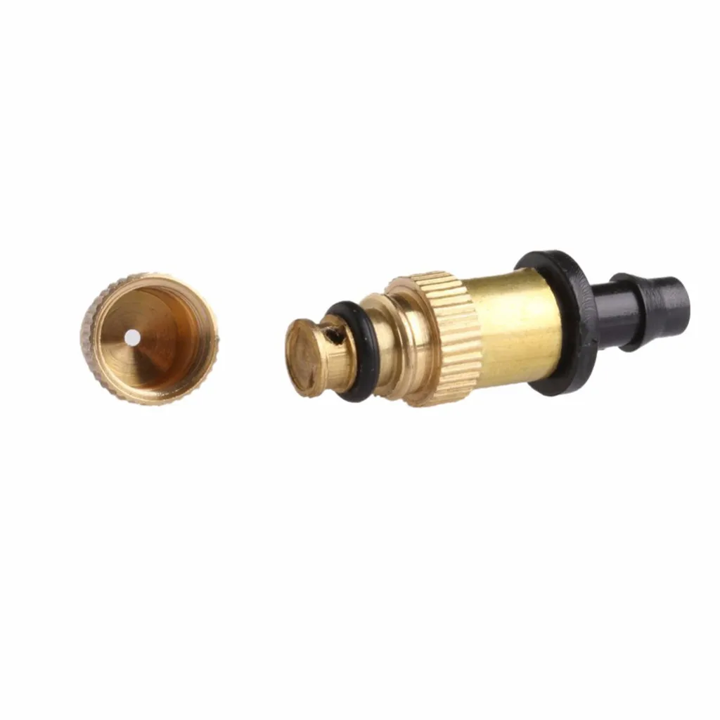 

10PCS Micro Drip Irrigation Misting Brass Nozzle Spray Barb 6mm Screw Tee Connector Sprinkler 4/7mm capillary nozzle z0606#G30