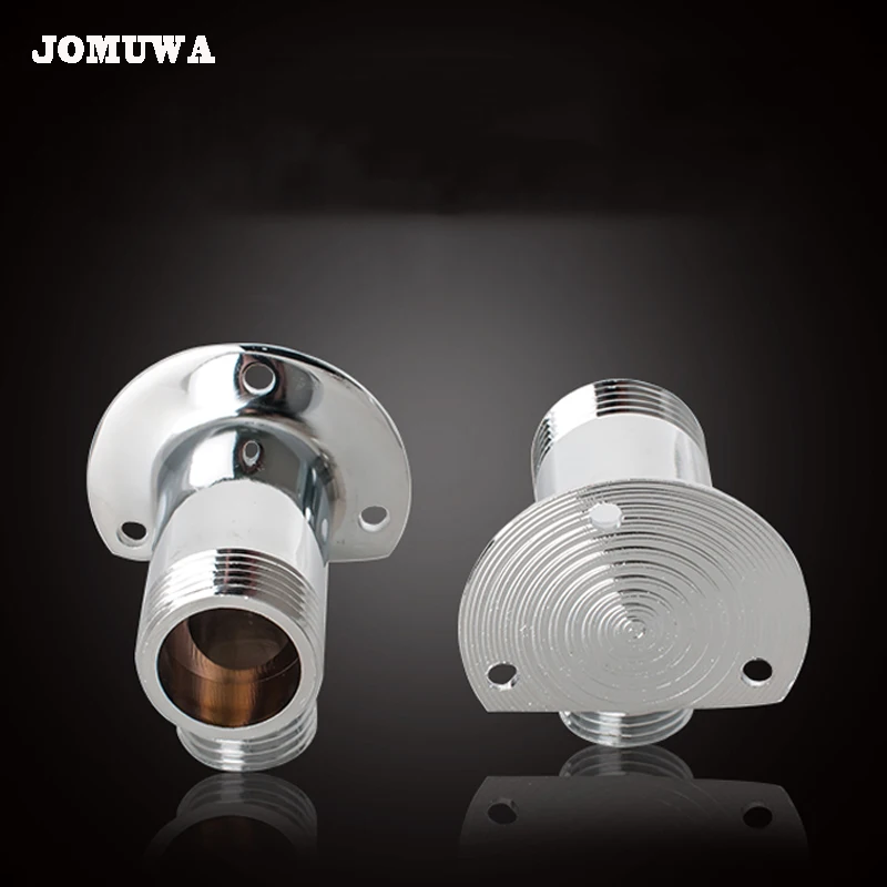2pcs chrome plated brass shower faucet fixed seat adapter Thickening