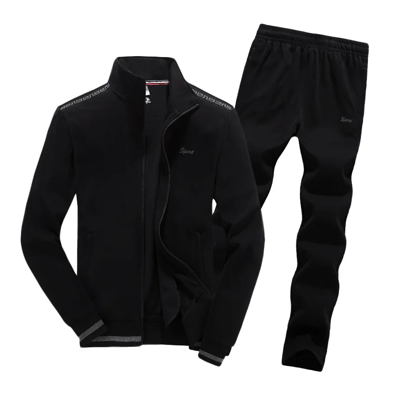 

7XL 8XL Men's sports Suit Spring And Autumn The New Cotton Large Size Sports Set Run Fitness Men Jogging Suits 115