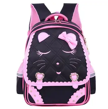 

Fashion Sweet Cat Girl's School Bags Waterproof Cartoon Pattern Kid Backpack Schoolbag Children School Backpack Girl Book Bag